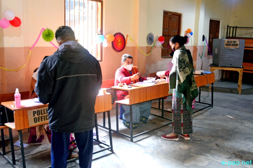 Polling  for first phase of 12th Manipur Assembly Election in Imphal East & West :: February 28 2022