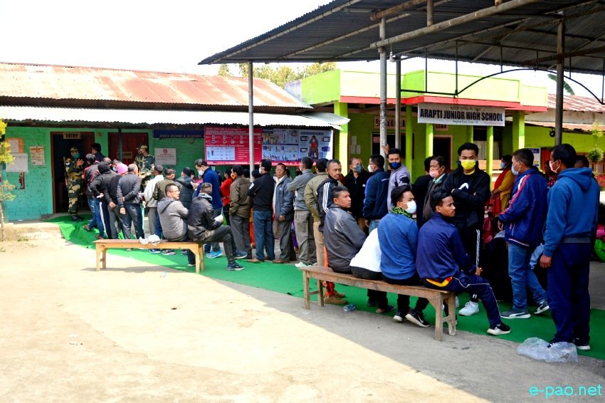 Polling  for first phase of 12th Manipur Assembly Election in Imphal East & West :: February 28 2022