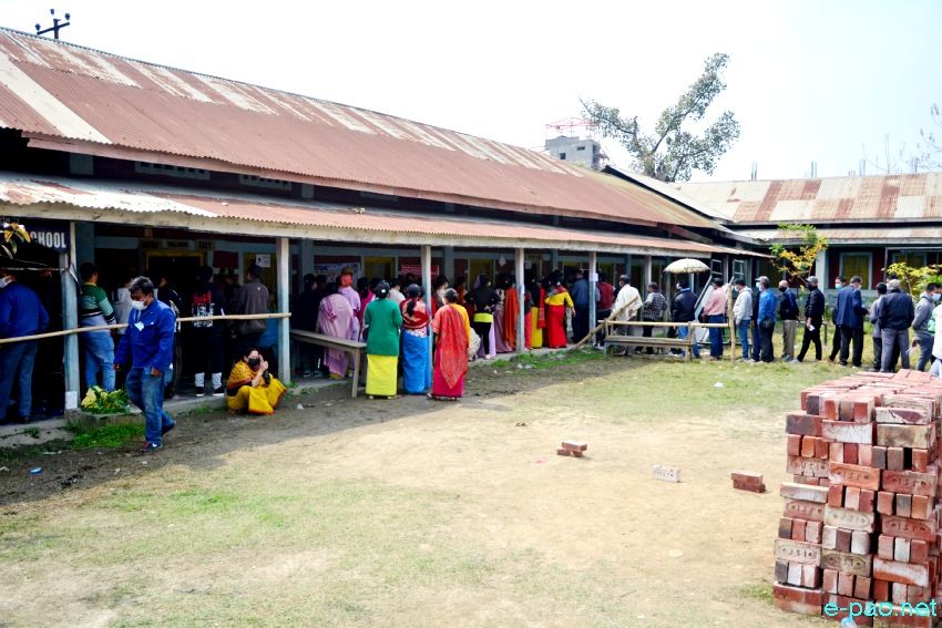 Polling  for first phase of 12th Manipur Assembly Election in Imphal East & West :: February 28 2022