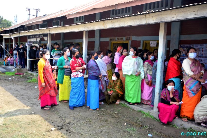 Polling  for first phase of 12th Manipur Assembly Election in Imphal East & West :: February 28 2022