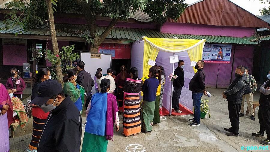 Polling  for first phase of 12th Manipur Assembly Election in Imphal East & West :: February 28 2022