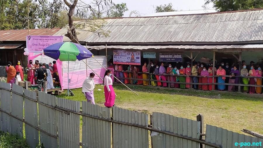 Polling  for first phase of 12th Manipur Assembly Election in Imphal East & West :: February 28 2022