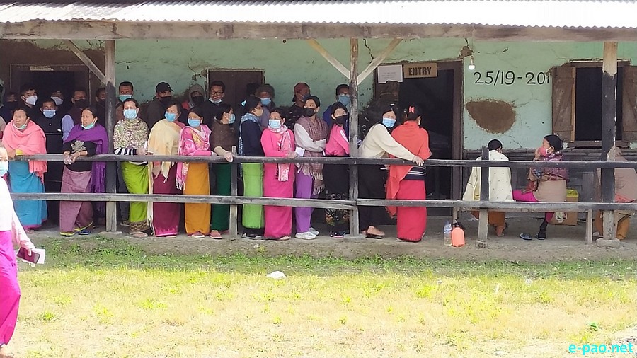 Polling  for first phase of 12th Manipur Assembly Election in Imphal East & West :: February 28 2022