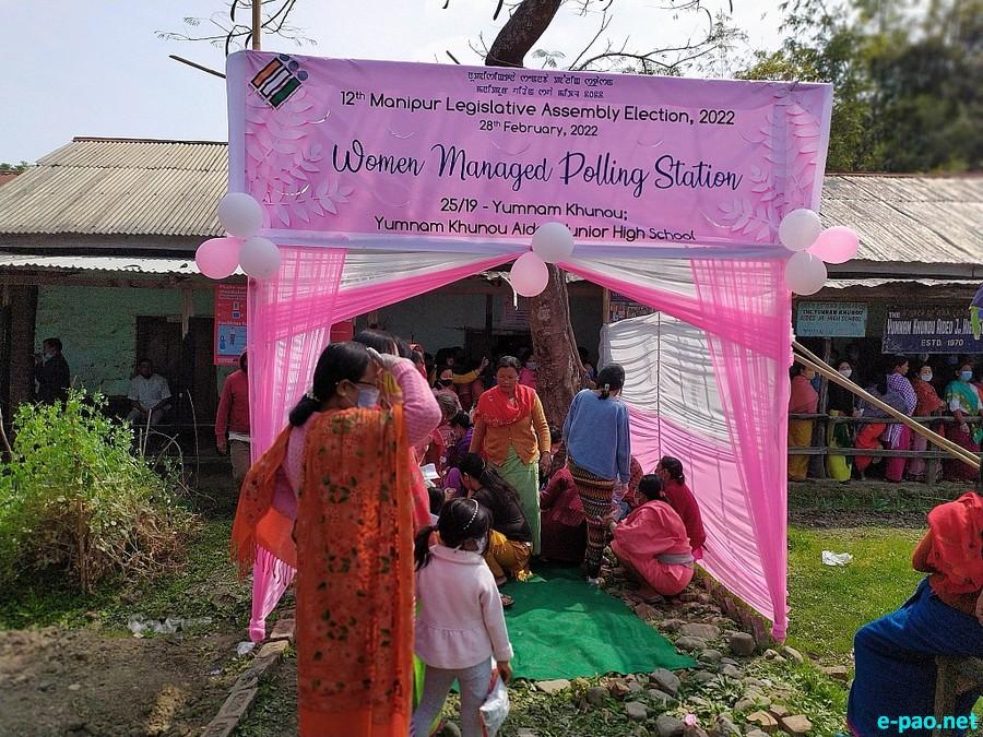 Polling  for first phase of 12th Manipur Assembly Election in Imphal East & West :: February 28 2022