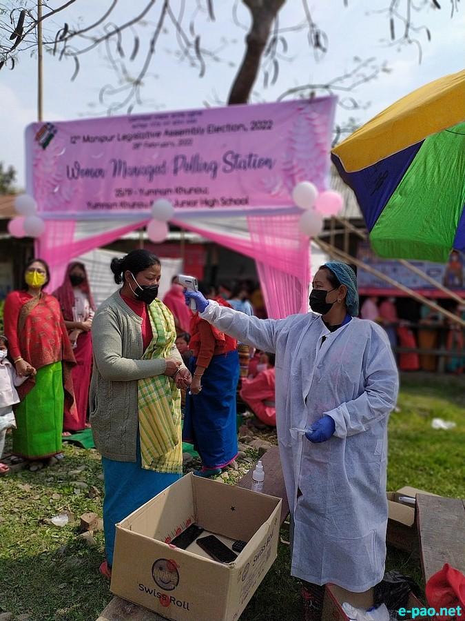 Polling  for first phase of 12th Manipur Assembly Election in Imphal East & West :: February 28 2022