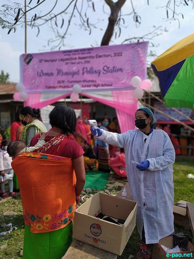 Polling  for first phase of 12th Manipur Assembly Election in Imphal East & West :: February 28 2022