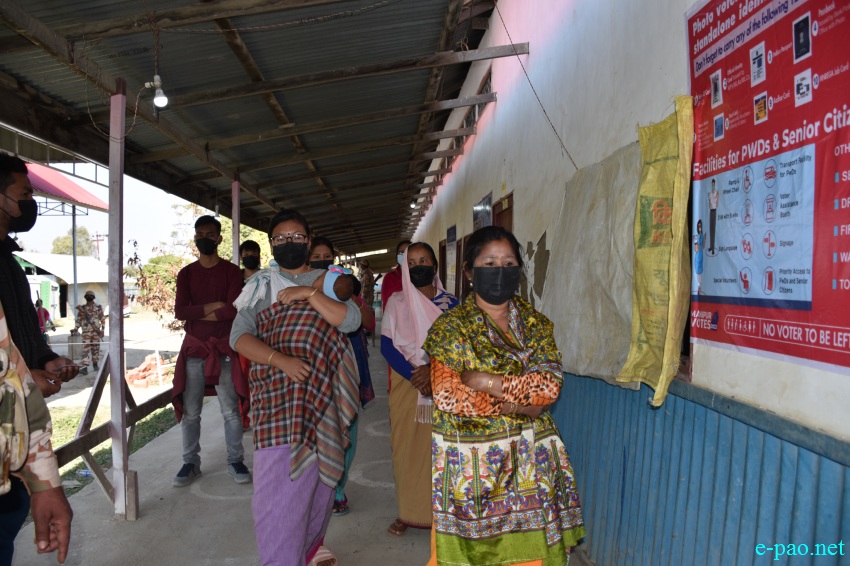 Polling  for Second phase of 12th Manipur Assembly Election :: March 05 2022
