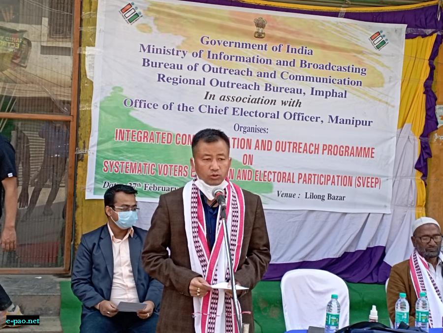 Systematic Voters Education & Electoral Participation (SVEEP)  at Lilong :: 27th February 2022