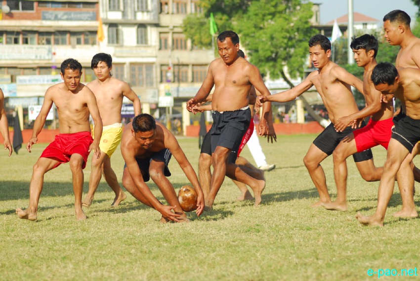 Day 7 :  Yubi Lakpi, indigenous game of Manipur , played   at Manipur Sangai Tourism Festival 2013  at Mapal Kangjeibung :: November 27 2013