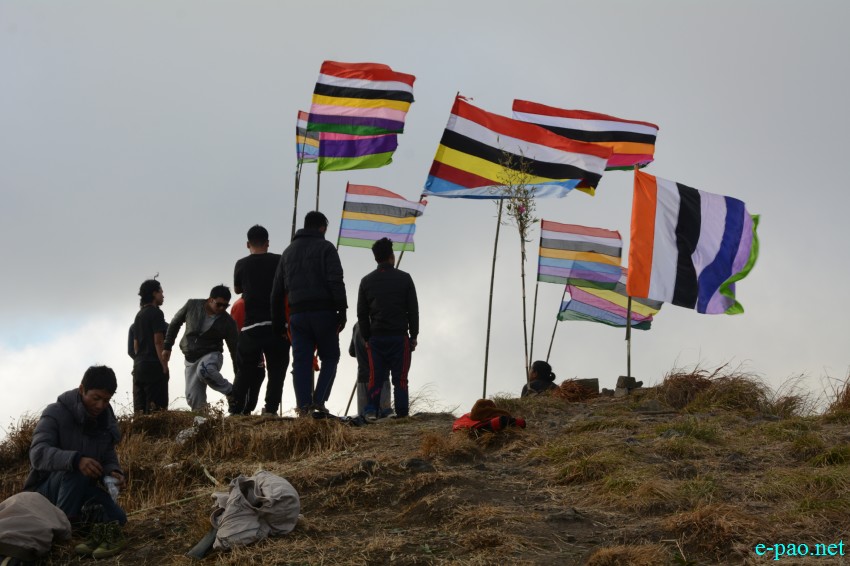 Flag of Kangleipak at Mount Koubru duruing Emoinu Khoiram Chatpa :: 30 December 2017
