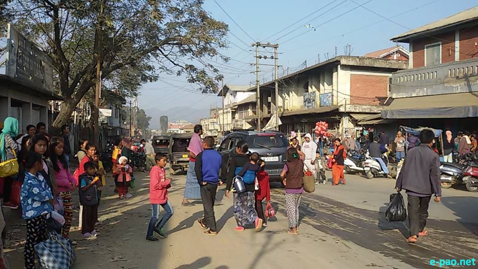 Scene of Christmas shoppers at Churachandpur on December 24 2015