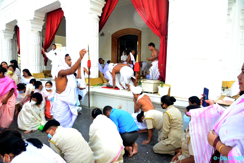 Kanglen Aarti katpa at Shri Shri Govindajee Temple, Imphal :: 30 June 2020
