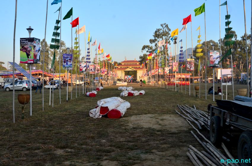 Preparation for Manipur Sangai Festival 2014 at Hapta Kangjeibung, Imphal :: November 20 2014