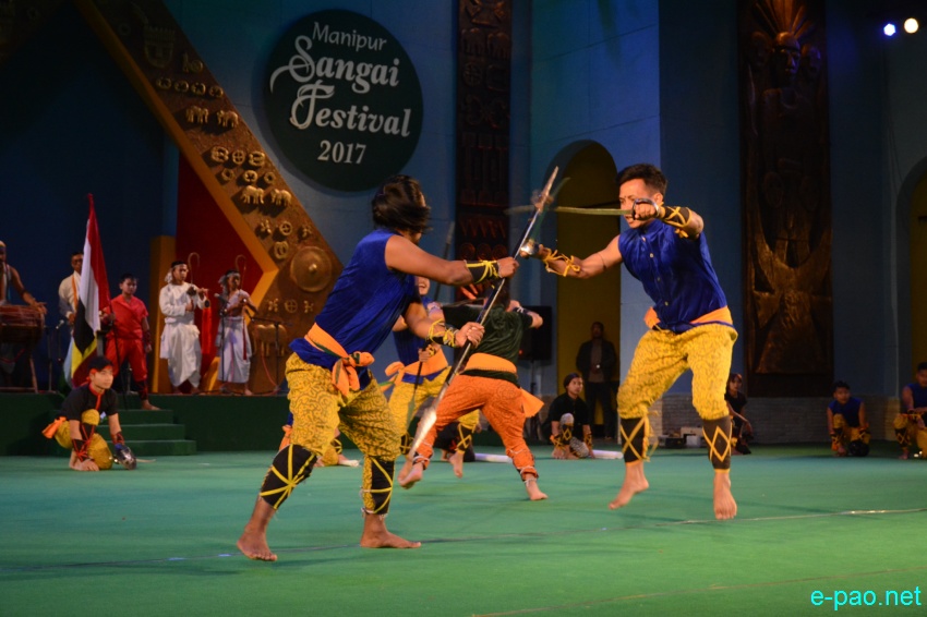 Day 2 : Thang Ta performance  at Manipur Sangai Festival at BOAT, Imphal :: November 22 2017
