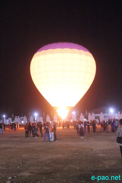 Day 7 : Night Scene (with Hot Air Balloon) at Manipur Sangai Festival at Lamboi Khongnangkhong :: 27 November 2017