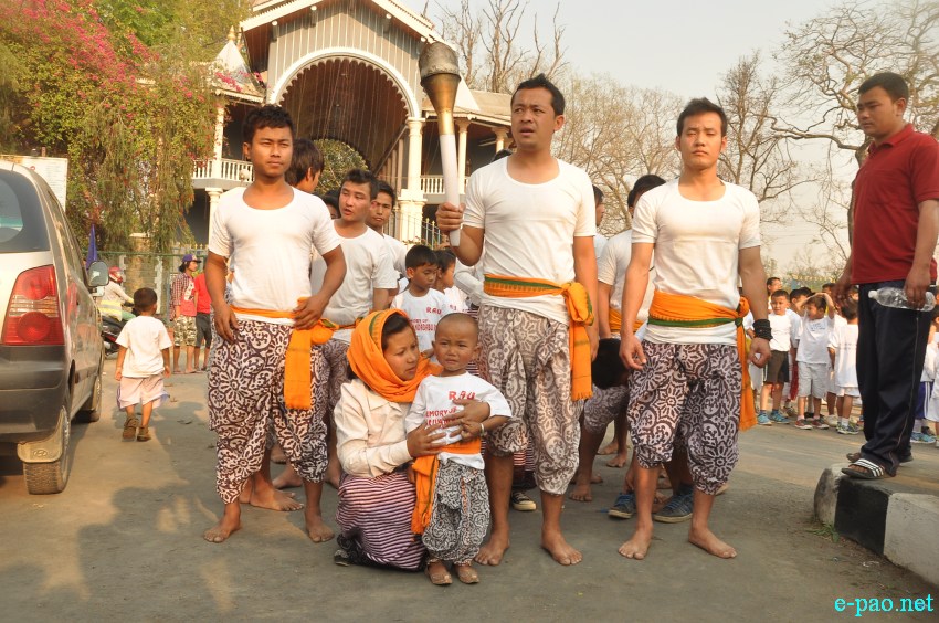 Yaoshang Sports : Top Youth Club: Torch lighting from Kangla :: 16 March 2014