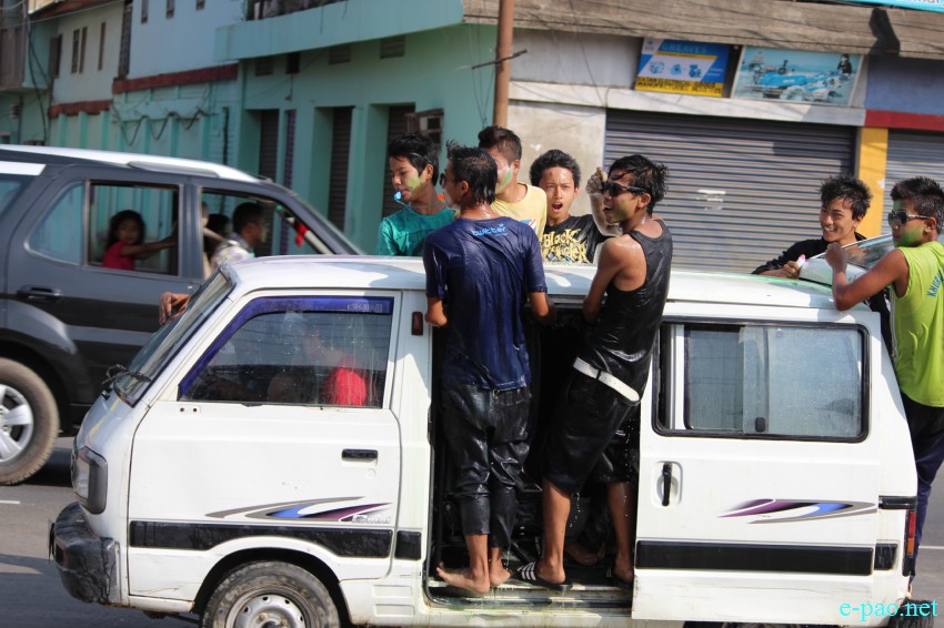 Yaoshang Day 3: Streets scene during Yaoshang festival at Yumnam Leikai :: 7th March 2015