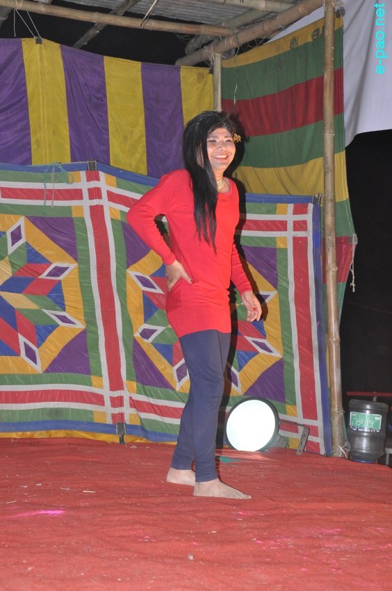 Yaoshang Day 5:  'Fancy Dress' / Fashion Show by man dressed-up as woman at Brahmapur Laipubam Leikai  :: 9th March 2015