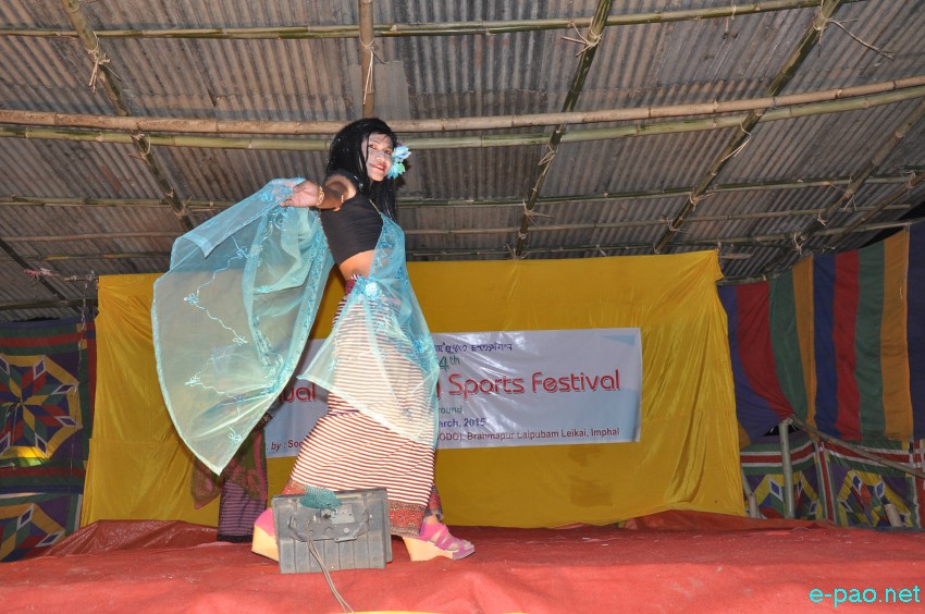 Yaoshang Day 5:  'Fancy Dress' / Fashion Show by man dressed-up as woman at Brahmapur Laipubam Leikai  :: 9th March 2015