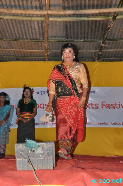Yaoshang Day 5:  'Fancy Dress' / Fashion Show by man dressed-up as woman at Brahmapur Laipubam Leikai  :: 9th March 2015