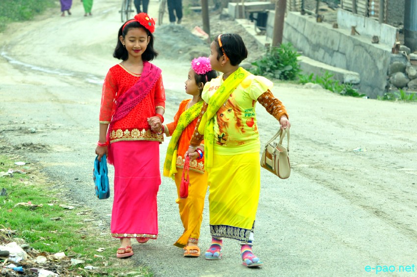 Yaoshang : Nakatheng Chatpa - Kids attired in traditional Yaoshang Dress :: March 03 2018