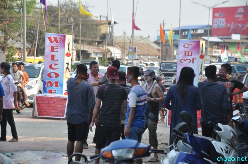 Day 5 : Water and color splashing in Imphal city as part of Yaoshang Festival :: March 06 2018