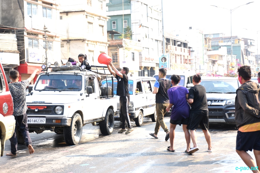 Day 5 : Yaoshang - Water splashing in the streets of Imphal :: 22nd March 2022