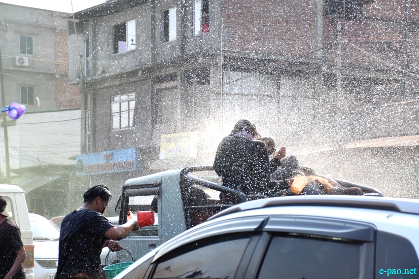 Day 5 : Yaoshang - Water splashing in the streets of Imphal :: 22nd March 2022