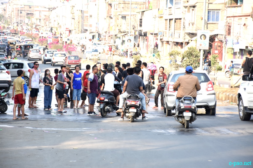 Day 5 : Yaoshang - Water splashing in the streets of Imphal :: 22nd March 2022