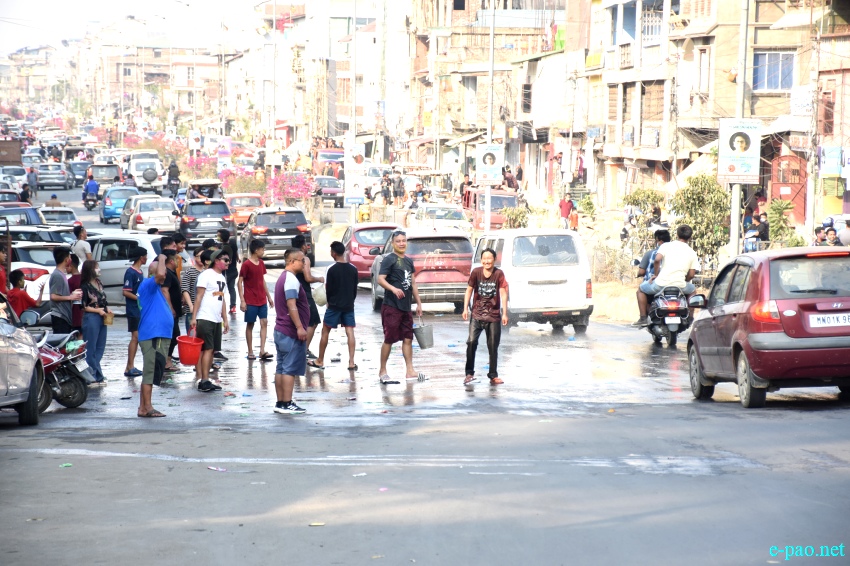 Day 5 : Yaoshang - Water splashing in the streets of Imphal :: 22nd March 2022