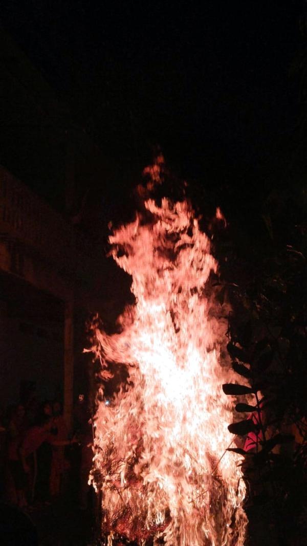 Yaoshang Mei Thaba :  Prayers to God and burning of Yaoshang Hut at Nabadwip, West Bengal  :: 07th March 2023
