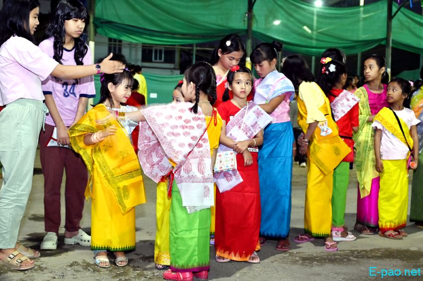 Yaoshang : Nakatheng Chatpa - Kids attired in traditional Yaoshang Dress at Kwakeithel :: March 07 2023