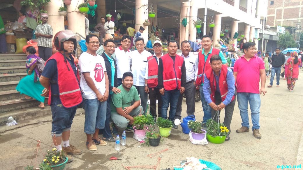 Community Gardening in the memory of Belinda Morse, patron of Blooming Manipur on 6th May, 2018 