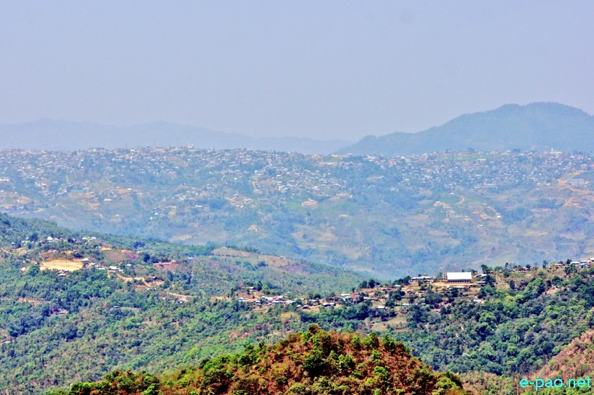 A view of Ukhrul town from  Shirui Hills during 2nd Shirui Lily Festival on 25 April 2018 