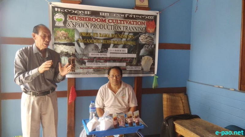 Training programme on mushroom cultivation at Mayang Imphal Anilongbi :: 14 March 2021