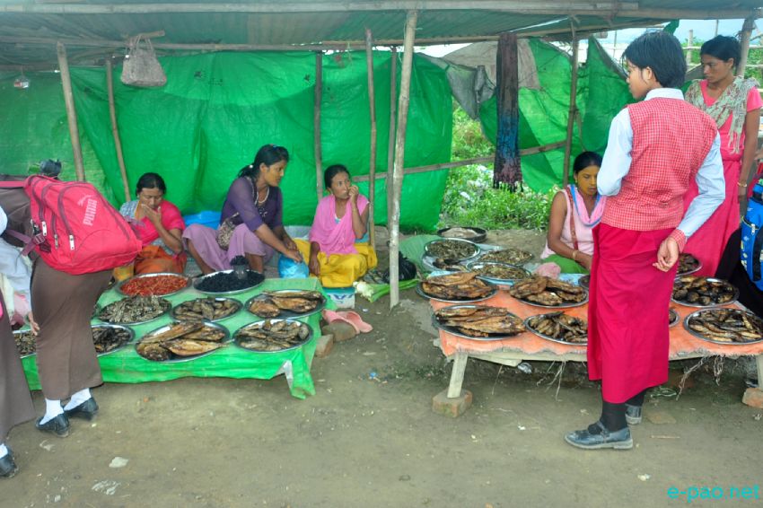 Fish and other produce sourced from Loktak Lake sold at Moirang :: June 22 2016