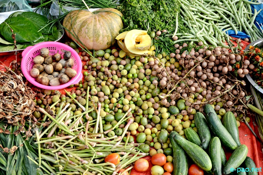 Vegetables sold at Ema Keithel (Khwairamband Keithel) as seen on April 05th 2019