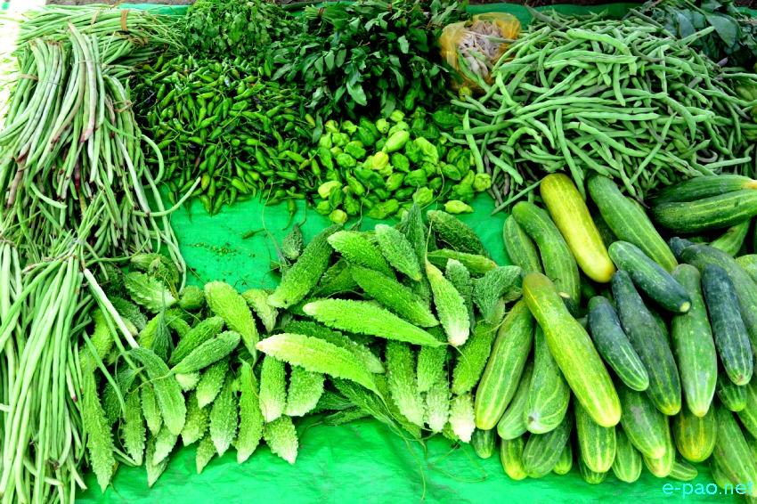 Seasonal food items as seen at Mayang Imphal  Keithel  :: June 16th 2020