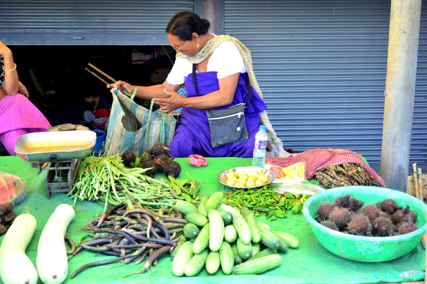 Seasonal food items as seen at Mayang Imphal  Keithel  :: June 16th 2020