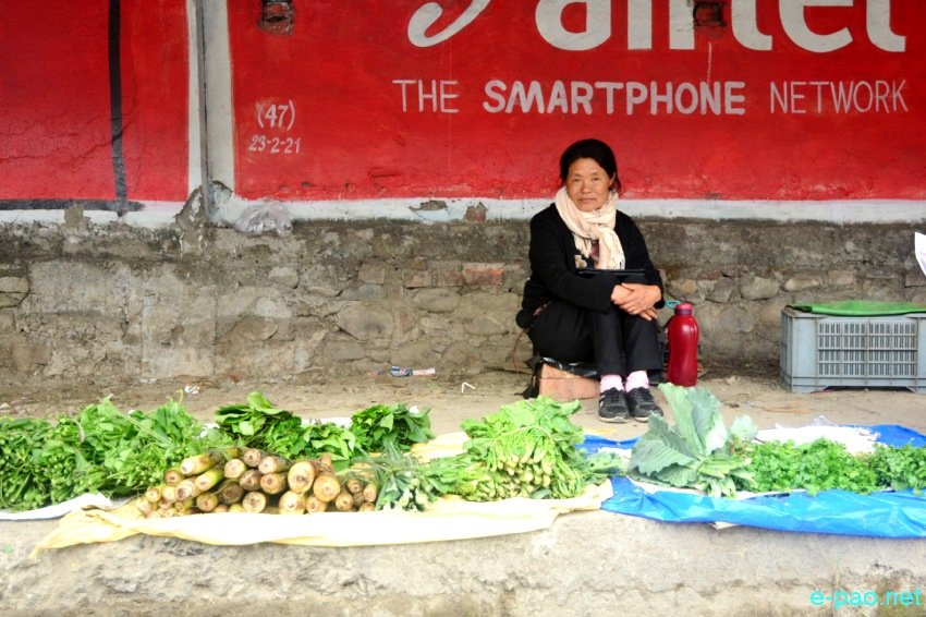 Seasonal foods and produces available at Mao-Imphal Market at Kabo Leikai, Imphal :: 13 April 2022