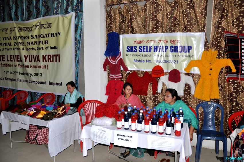 Handicrafts at State Level Youth festival (Convention, Cultural Festival & Yuva Kriti) at Lamyanba Sanglen, Imphal :: 18 - 20 February 2013