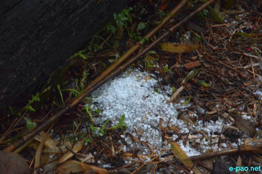 Hail Storm at the top of the Mount Koubru :: 5th April 2015