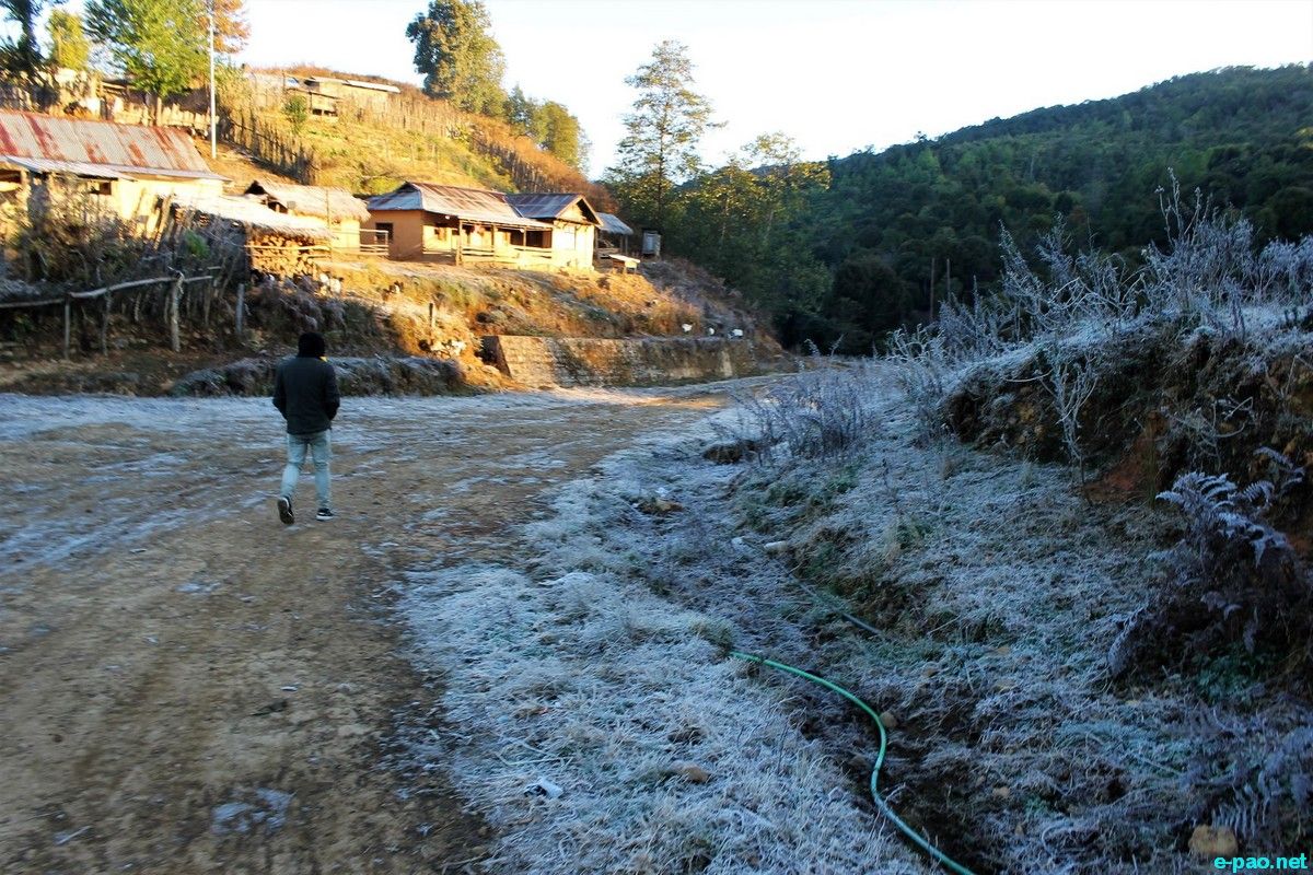 Snowfall at a village in Kadi Part 3, Tamei , Tamenglong District, Manipur :: last week of December 2018