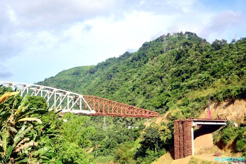 New Barak Bridge along Imphal-Jiribam highway (NH 37) under construction :: 8th September 2021