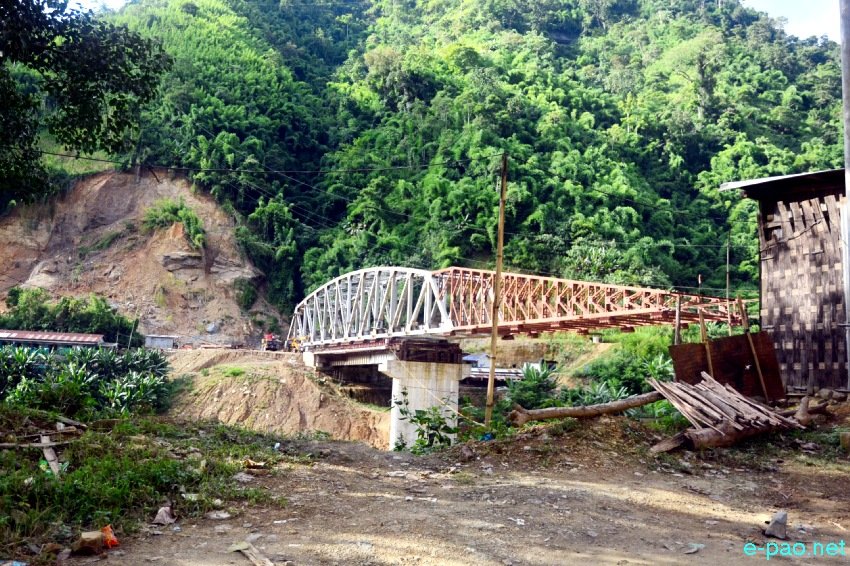 New Barak Bridge along Imphal-Jiribam highway (NH 37) under construction :: 8th September 2021
