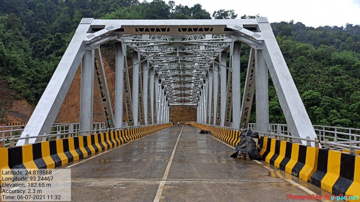 Makru Bridge along Imphal-Jiribam highway (NH 37)  :: 6th July 2021