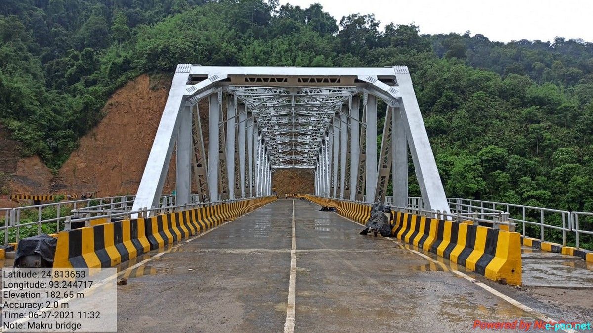Makru Bridge along Imphal-Jiribam highway (NH 37)  :: 6th July 2021