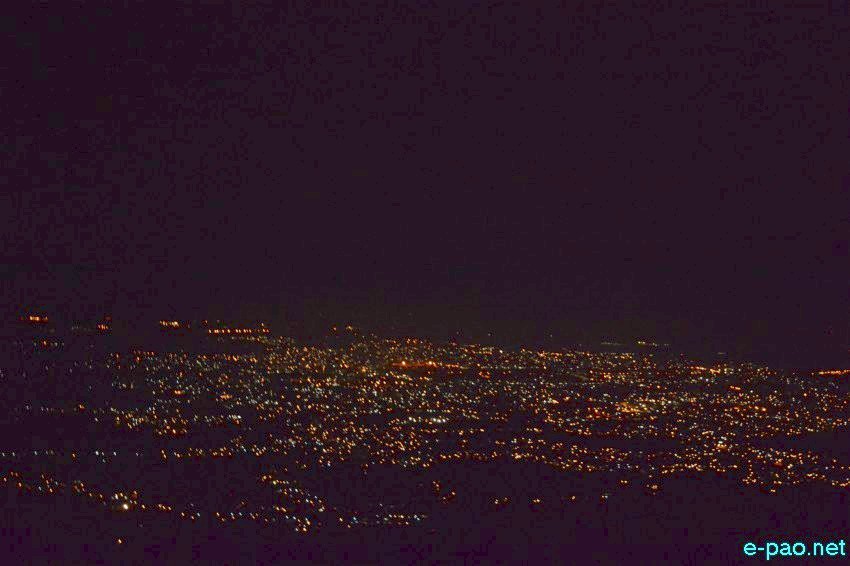 A view of Imphal City at night seen from the top of the Baruni Hill :: 17 March 2015