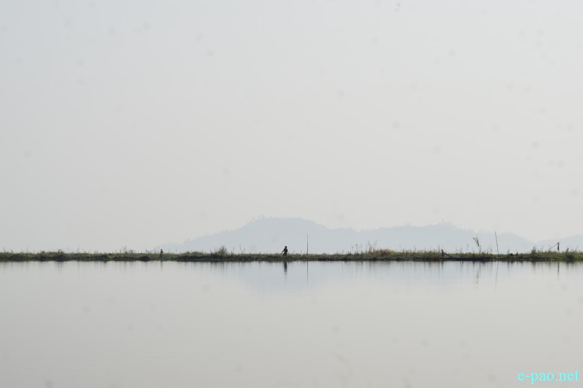 Beautiful landscape of Loktak Lake as seen on 2nd February 2018