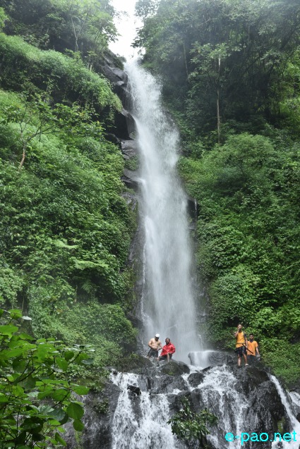  A view of Thangjing waterfall at Henglep Constituency in Churchandpur District :: 4th July, 2020 